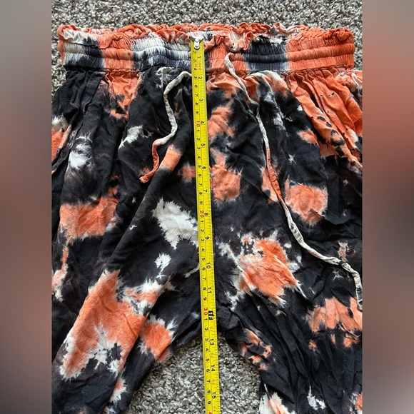 Earthbound Yoga Pants Women Small Tie Dye Wide Leg Indie Boho Flowy Hippie Pants - Picture 6 of 6